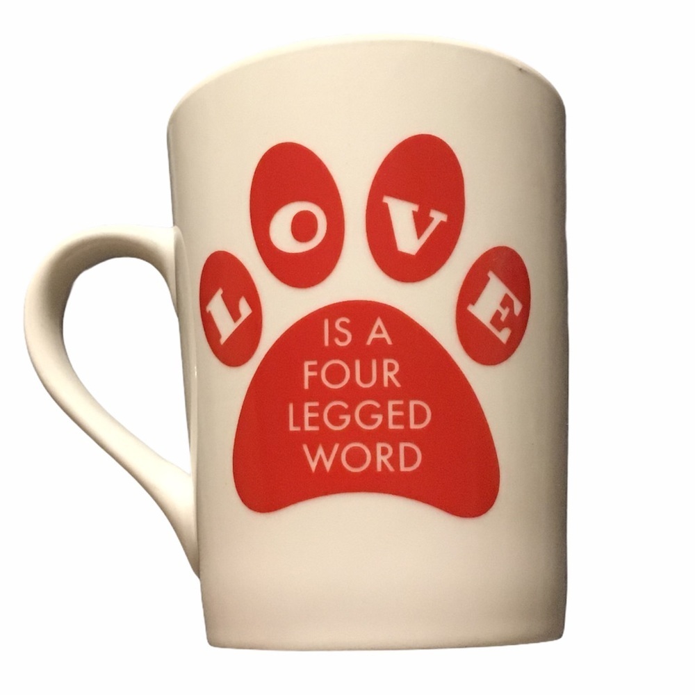 NWT  Love Is A Four Legged Word Coffee Mug / Cup